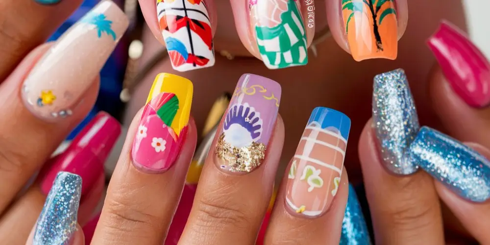 Trendy Mid-Length Nail Designs for a Stylish Summer